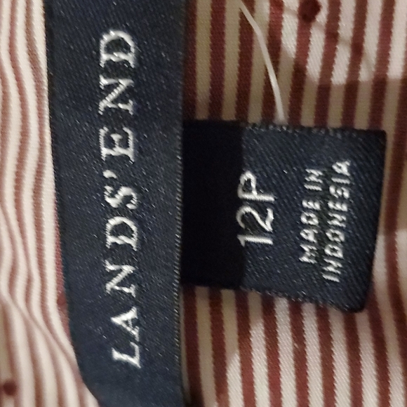 NWOT Lands'End Women's Petite Button Down No Iron Supima Long Sleeve - Size 12P - Picture 7 of 8